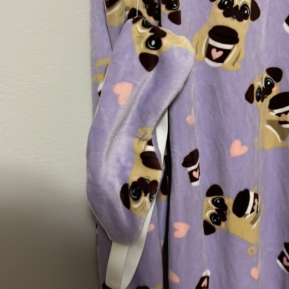 NWT PURPLE PUG AND COFFEE ONESIE - Picture 7 of 7